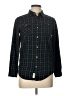 Hinano 100% Cotton Plaid Black Long Sleeve Button-Down Shirt Size L - photo 1