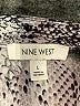 Nine West Animal Print Silver Long Sleeve Blouse Size L - photo 7