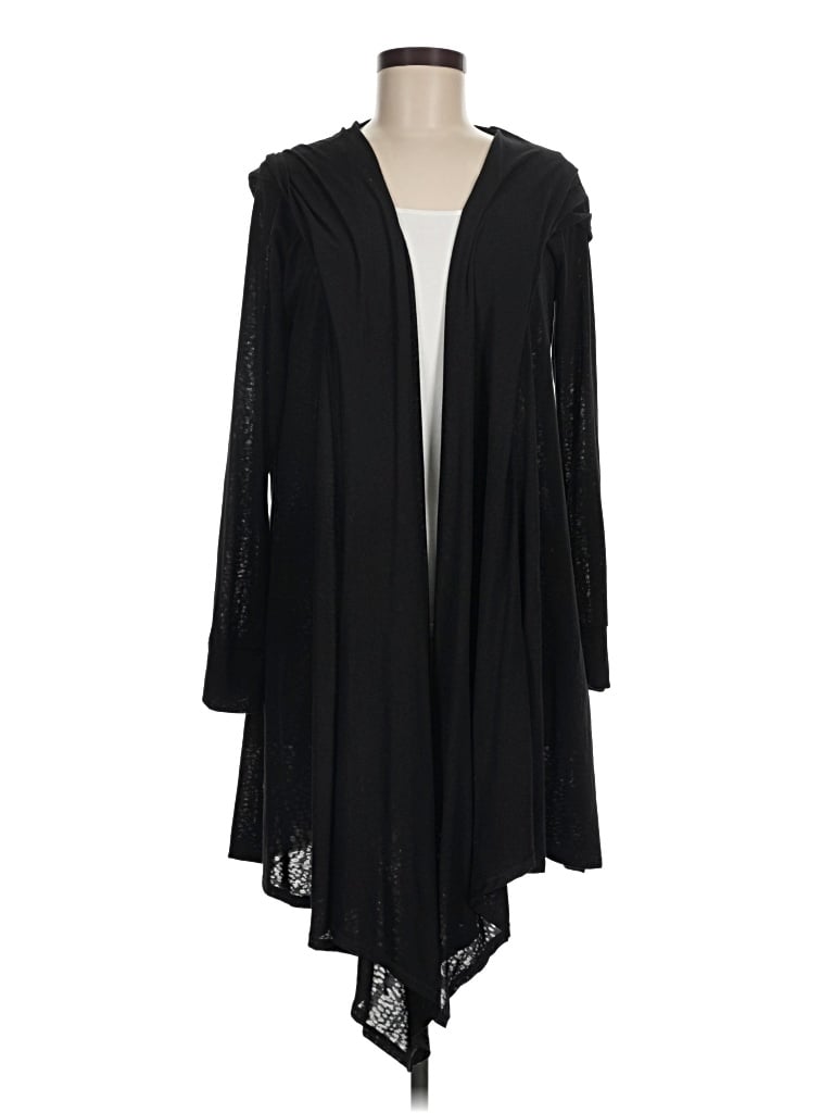 Pre-owned Cuddl Duds Cardigan Sweater In Black