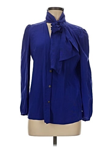 Juicy Couture Long Sleeve Silk Top (view 1)