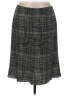 Zanella Platinum Plaid Gray Silk Skirt Size 8 - photo 1