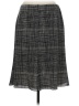 Zanella Platinum Plaid Gray Silk Skirt Size 8 - photo 2