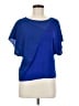 Elodie Blue Short Sleeve Blouse Size M - photo 1