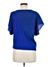 Elodie Blue Short Sleeve Blouse Size M - photo 2