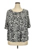 Chico's Animal Print Silver 3/4 Sleeve T-Shirt Size XXL (4) - photo 1
