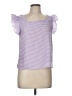 Shein 100% Polyester Purple Short Sleeve Blouse Size 6 - photo 1