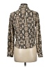 Basil heart Lola Animal Print Tan Long Sleeve Blouse Size M - photo 2