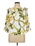 Julian Chang Yellow 3/4 Sleeve Blouse Size L - photo 1