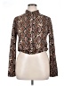 Sweet Rain Animal Print Brown Long Sleeve Blouse Size XL - photo 1