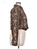 Sweet Rain Animal Print Brown Long Sleeve Blouse Size XL - photo 4