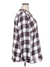 Ann Taylor LOFT 100% Lyocell Plaid Silver Long Sleeve Blouse Size 20 - photo 4