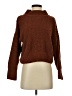 Double Zero 100% Polyester Brown Turtleneck Sweater Size S - photo 1