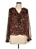 FRYE Brown Long Sleeve Blouse Size L - photo 1