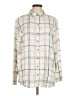 Jachs Girlfriend Plaid Ivory Long Sleeve Button-Down Shirt Size L - photo 1