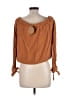 Essue 100% Rayon Brown Long Sleeve Blouse Size M - photo 2