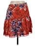 Ann Taylor LOFT 100% Polyester Tropical Red Casual Skirt Size 2 - photo 1