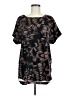 CAbi 100% Polyester Brown Short Sleeve Blouse Size M - photo 1