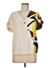Unbranded Color Block Ivory Short Sleeve Blouse Size M - photo 1