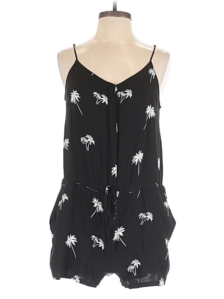 Pre-owned Peach Love Romper In Black