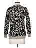 August Silk Animal Print Gray Cardigan Size S - photo 2