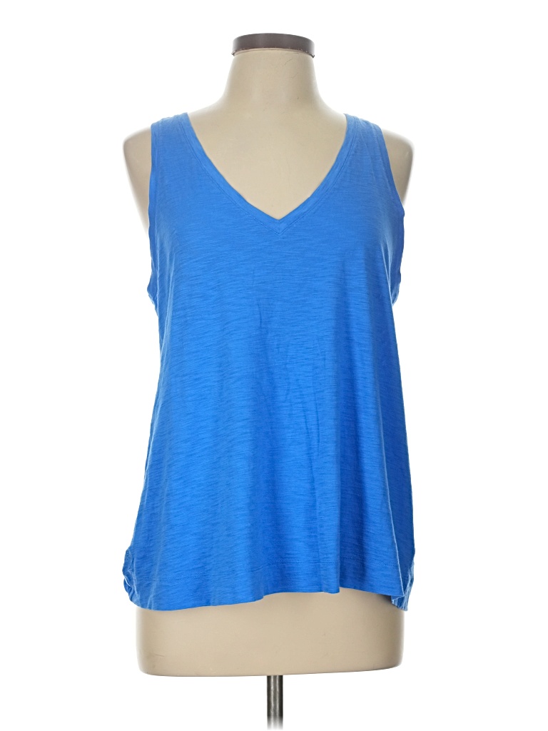 Pre-owned Lilly Pulitzer Tank Top Blue Halter Neckline Tops