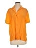 Babaton 100% Silk Orange Short Sleeve Silk Top Size S - photo 1