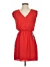 Express 100% Polyester Solid Red Casual Dress Size XS - photo 1