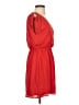 Express 100% Polyester Solid Red Casual Dress Size XS - photo 4