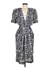 Karin Stevens 100% Rayon Paisley Blue Casual Dress Size 8 - photo 1