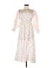 Sleeper 100% Linen Floral Ivory Casual Dress Size M - photo 1