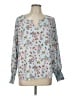 Pleione 100% Polyester Blue 3/4 Sleeve Blouse Size L - photo 1