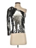 Veronica Beard Metallic Silver 3/4 Sleeve Top Size 0 - photo 1