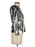 Veronica Beard Metallic Silver 3/4 Sleeve Top Size 0 - photo 4