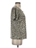 Erika Animal Print Gray Short Sleeve Blouse Size S - photo 4