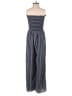 Mlle Gabrielle 100% Polyester Stripes Blue Jumpsuit Size M - photo 2