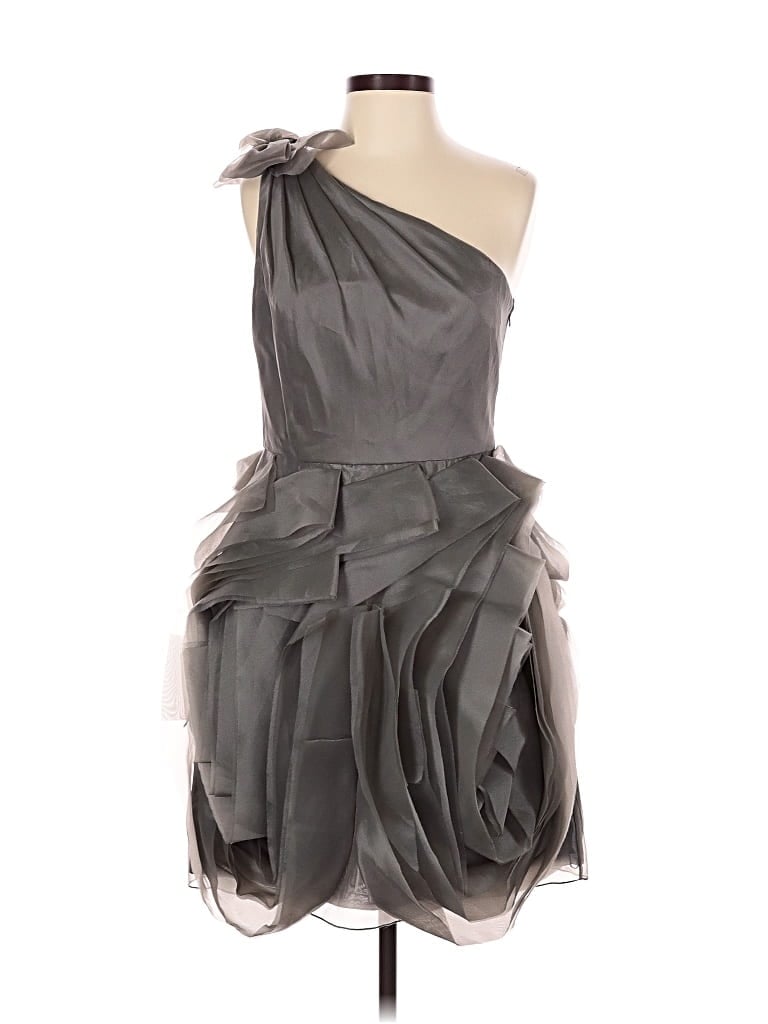 Pre-owned White By Vera Wang Cocktail Dress In Gray