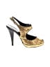 Be&D 100% Leather Metallic Gold Heels Size EU 36 - photo 1