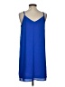 Mi ami 100% Polyester Solid Blue Casual Dress Size S - photo 2