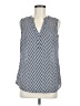Banana Republic 100% Polyester Chevron-herringbone Blue Sleeveless Blouse Size M - photo 1