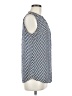Banana Republic 100% Polyester Chevron-herringbone Blue Sleeveless Blouse Size M - photo 4