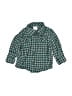 Gymboree 100% Cotton Checkered-gingham Green Long Sleeve Button-Down Shirt Size 6-12 mo - photo 1