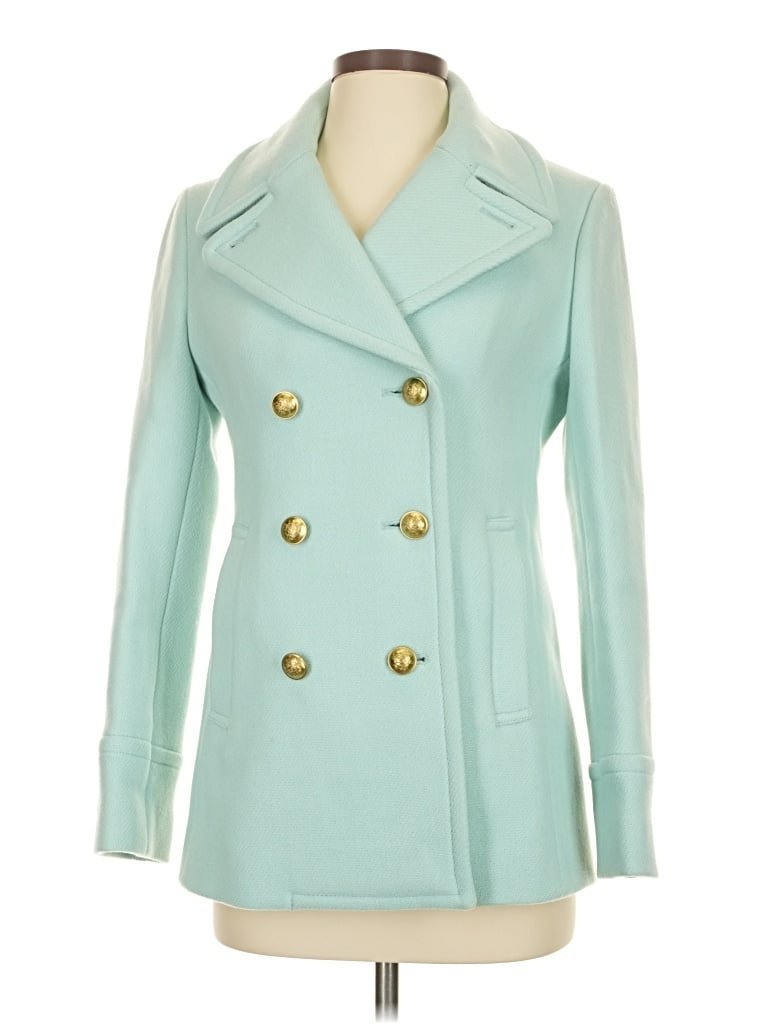 Pre-owned Jcrew Coat In Blue
