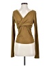 By Anthropologie Tan Green Long Sleeve Top Size S - photo 1