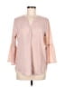 Bass 100% Polyester Pink 3/4 Sleeve Blouse Size M - photo 1