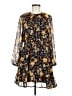 Old Navy 100% Polyester Print Yellow Casual Dress Size M - photo 1