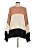 Cotton Bleu 100% Polyester Color Block Brown Pullover Sweater Size 1X - photo 1