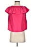 Moda International 100% Silk Pink Short Sleeve Silk Top Size XS - photo 1