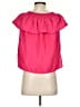 Moda International 100% Silk Pink Short Sleeve Silk Top Size XS - photo 2