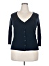 Mak Sweater Blue Cardigan Size 2X - photo 1