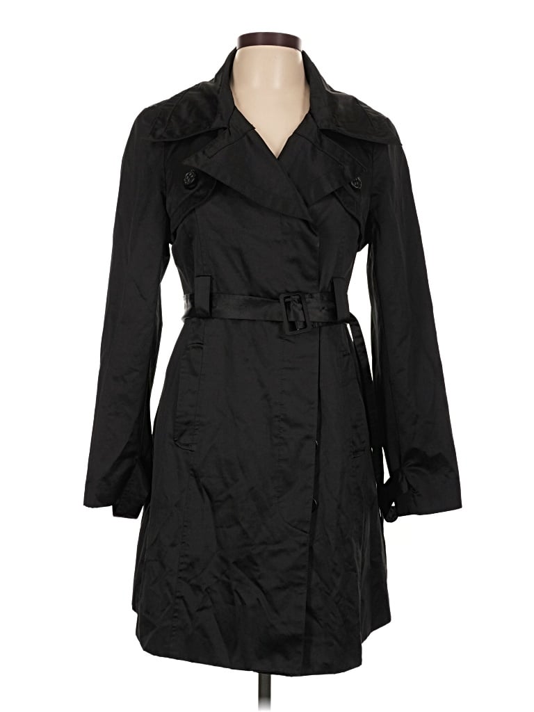 Pre-owned Bebe Trenchcoat In Black